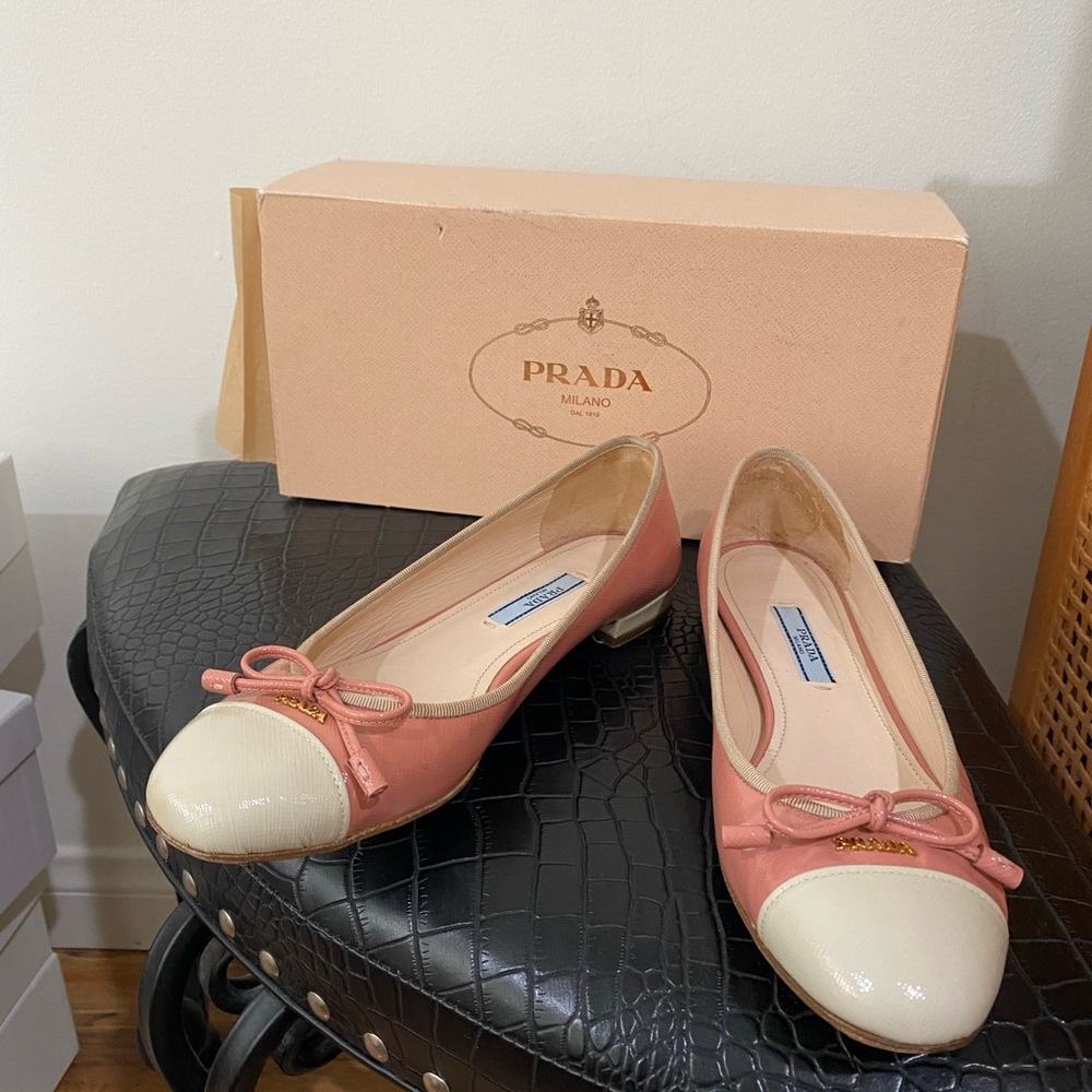 Prada color block flats